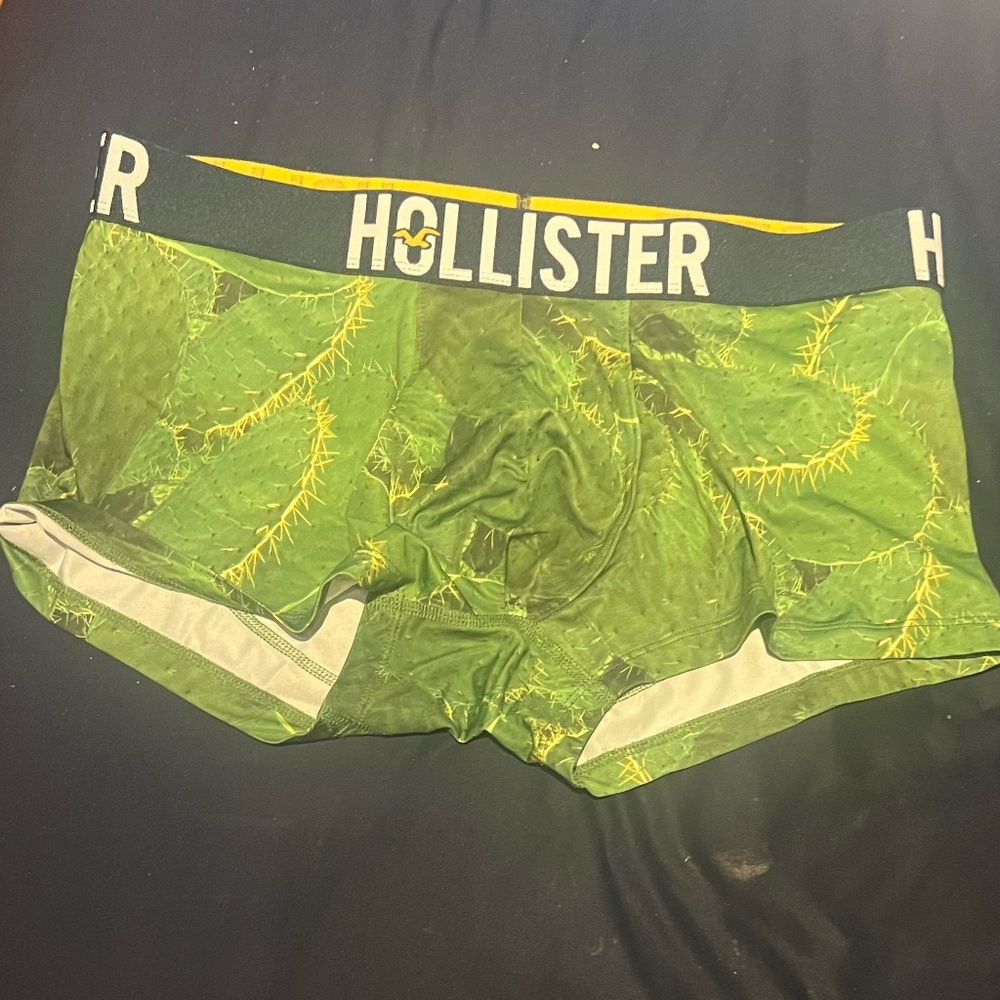 Hollister Green pattern silky XL trunk brief